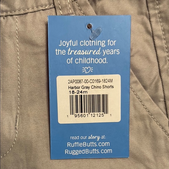 NWT Rugged Butts Harbor Gray Chino Shorts - Picture 3 of 6